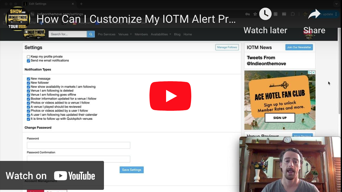 IOTM Custom Alert Preferences