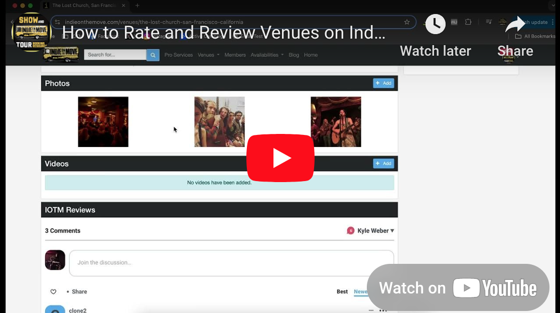 How to Rate and Review Venues on IOTM